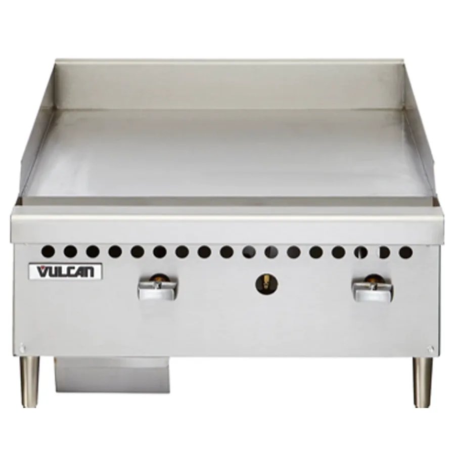 GRIDDLE LP GAS COUNTERTOP 24 wide NO. OF BURNERS: 2 – VCRG24-M